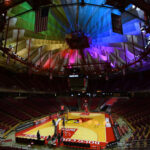 Illinois State University, Redbird Arena – Normal, IL Image of lighting at a basketball court at Illinois State University, Redbird Arena – Normal, IL