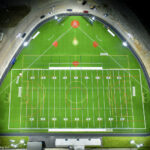 Hull High School – Hull, MA Aerial view of lighting at Hull High School – Hull, MA
